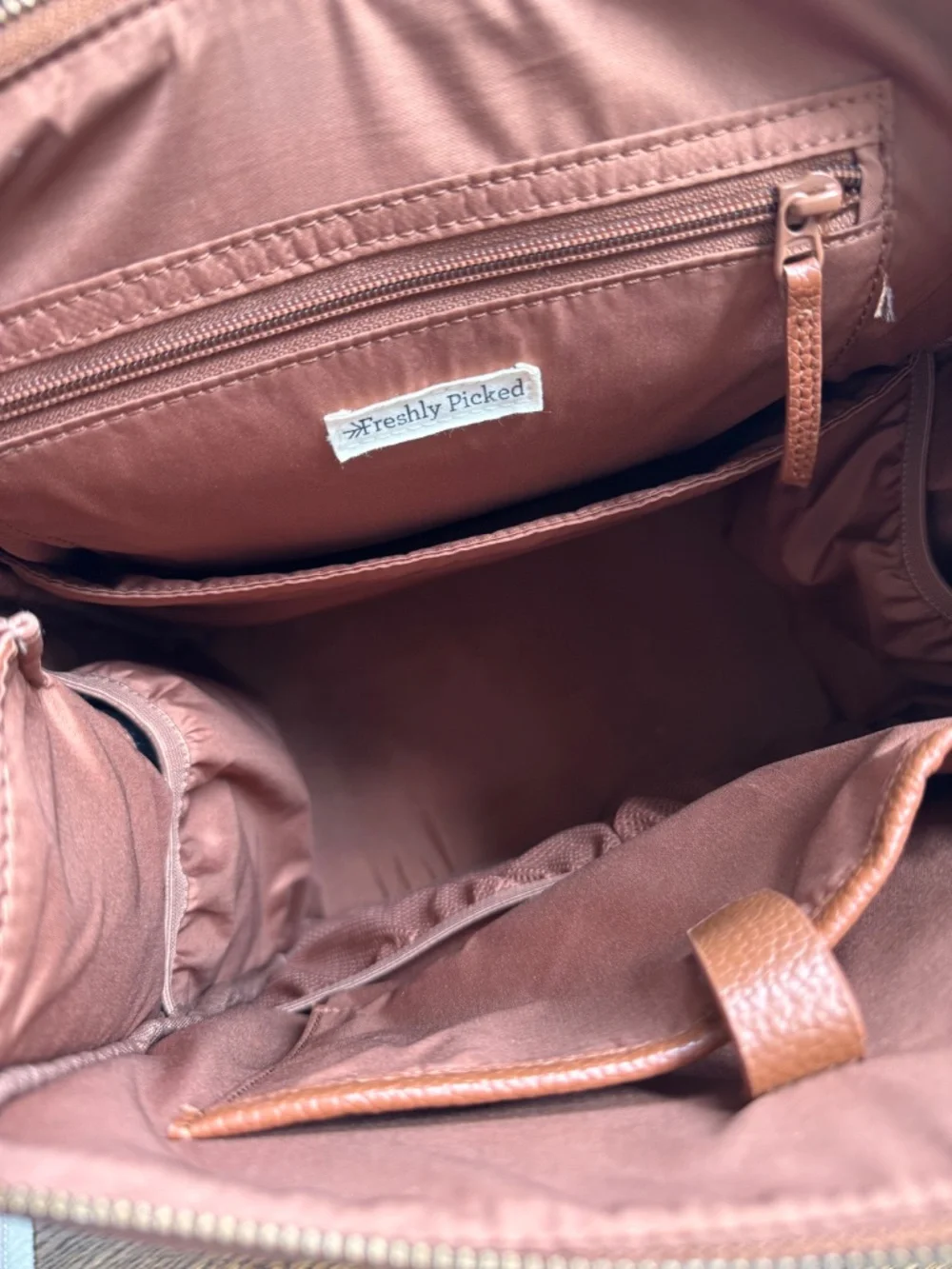 Freshly Picked Classic Diaper Bag in Cognac